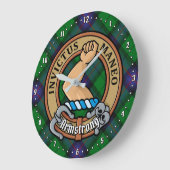 Clan Armstrong Crest over Tartan Grote Klok (Hoek)