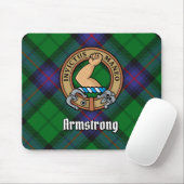 Clan Armstrong Crest over Tartan Muismat (Met muis)