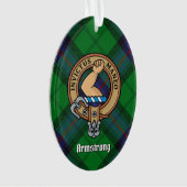 Clan Armstrong Crest over Tartan Ornament (voorkant)