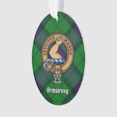 Clan Armstrong Crest over Tartan Ornament (voorkant)