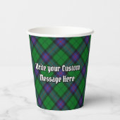 Clan Armstrong Crest over Tartan Paper Cups Papieren Bekers (Achterkant)