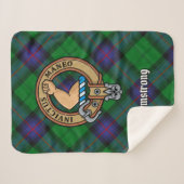 Clan Armstrong Crest over Tartan Sherpa Deken (Voorkant (horizontaal))