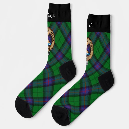 Clan Armstrong Crest over Tartan Socks Sokken (Links)