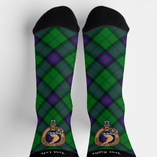 Clan Armstrong Crest over Tartan Socks Sokken (Top)