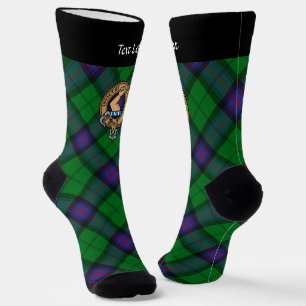 Clan Armstrong Crest over Tartan Socks Sokken