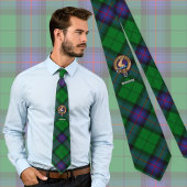 Clan Armstrong Crest over Tartan Stropdas