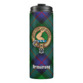 Clan Armstrong Crest over Tartan Thermosbeker (Voorkant)