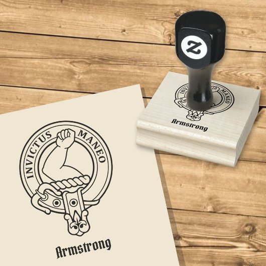 Clan Armstrong Crest Rubber Stamp Rubberstempel