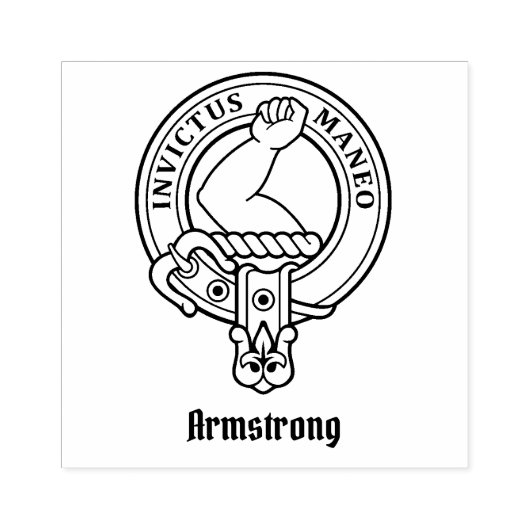 Clan Armstrong Crest Rubber Stamp Rubberstempel (Afrduk)
