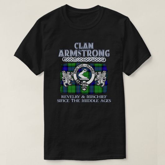 Clan Armstrong crest Schotse clans Schotse surna T-shirt (Design voorkant)