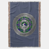 Clan Armstrong Crest & Tartan Knot Deken (Voorkant Verticaal)