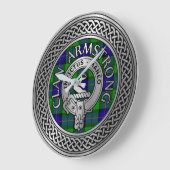 Clan Armstrong Crest & Tartan Knot Grote Klok (Hoek)