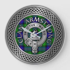 Clan Armstrong Crest & Tartan Knot Grote Klok