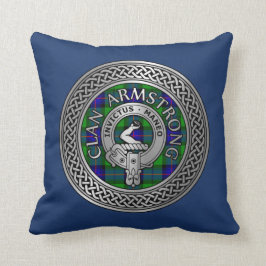Clan Armstrong Crest & Tartan Knot Kussen