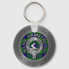 Clan Armstrong Crest & Tartan Knot Sleutelhanger
