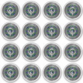 Clan Armstrong Crest & Tartan Knot Sticker (Voorkant)