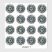 Clan Armstrong Crest & Tartan Knot Sticker (Vel)