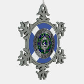 Clan Armstrong Crest & Tartan Knot Tin Sneeuwvlok Ornament (Links)