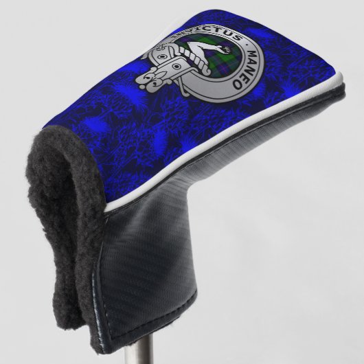Clan Armstrong Crest & Tartan op Thistle Golfheadcover (3/4 voorkant)