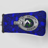Clan Armstrong Crest & Tartan op Thistle Golfheadcover (Voorkant)