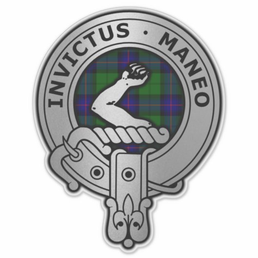 Clan Armstrong Crest & Tartan Sticker (Voorkant)