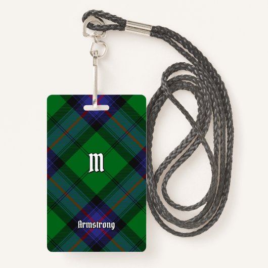 Clan Armstrong Hunting Tartan Badge (Voorkant met draagriem)