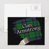Clan Armstrong Schotse Tartan verfborstel Briefkaart (Voorkant / Achterkant)