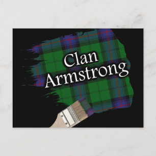 Clan Armstrong Schotse Tartan verfborstel Briefkaart