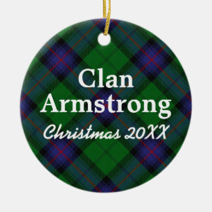 Clan Armstrong Scottish Tartan Keramisch Ornament