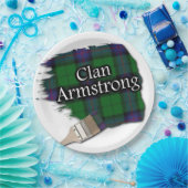 Clan Armstrong Scottish Tartan Paint Brush Papieren Bordje (Feest)