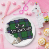 Clan Armstrong Scottish Tartan Paint Brush Papieren Bordje (Feest)