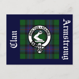 Clan Armstrong Tartan & Crest Badge Briefkaart