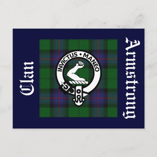 Clan Armstrong Tartan & Crest Badge Briefkaart (Voorkant)