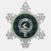 Clan Armstrong Tartan Crest Tin Sneeuwvlok Ornament (Voorkant)