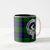 Clan Armstrong Tartan Crest Tweekleurige Koffiemok (Voorkant rechts)