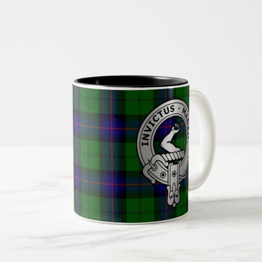Clan Armstrong Tartan Crest Tweekleurige Koffiemok (Voorkant rechts)