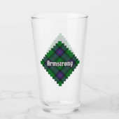 Clan Armstrong Tartan Glass Glas (Achterkant)