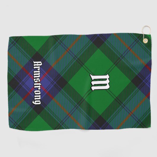 Clan Armstrong Tartan Golf Towel Golfhanddoek (Horizontaal)