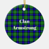 Clan Armstrong Tartan Keramisch Ornament (Voorkant)