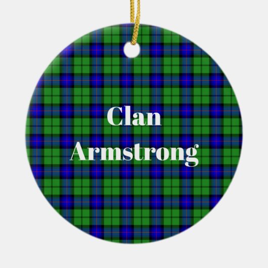 Clan Armstrong Tartan Keramisch Ornament (Voorkant)