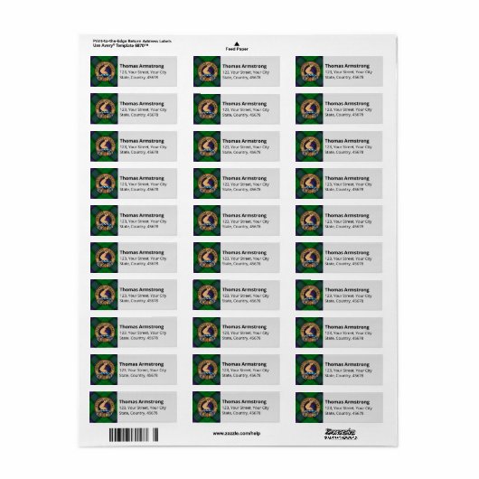 Clan Armstrong Tartan Label (Full Sheet)