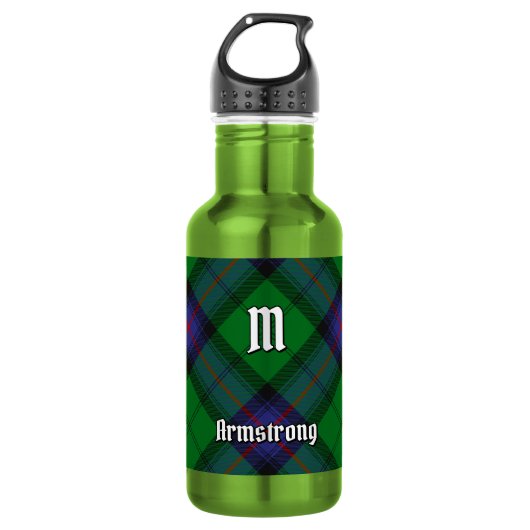 Clan Armstrong Tartan RVS Waterfles (Voorkant)