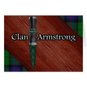 Clan Armstrong Tartan Sgian Dubh Blade (Voorkant Horizontaal)