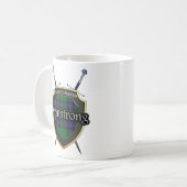 Clan Armstrong Tartan Shield and Swords Koffiemok (Voorkant links)