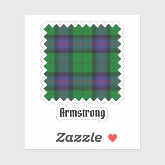 Clan Armstrong Tartan Sticker (Vel)