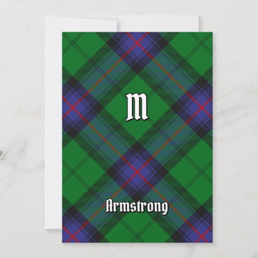 Clan Armstrong Tartan Uitnodiging (Voorkant)