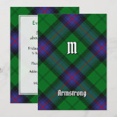 Clan Armstrong Tartan Uitnodiging (Voorkant / Achterkant)