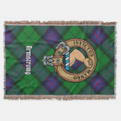 Clan Armstrong Wapen over Tartan Deken (Voorkant)
