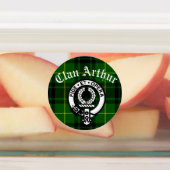 Clan Arthur Crest Badge & Tartan Adhesie Labels (Aangebracht)