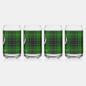 Clan Arthur Crest Badge & Tartan Blikvorm Glas (Links)